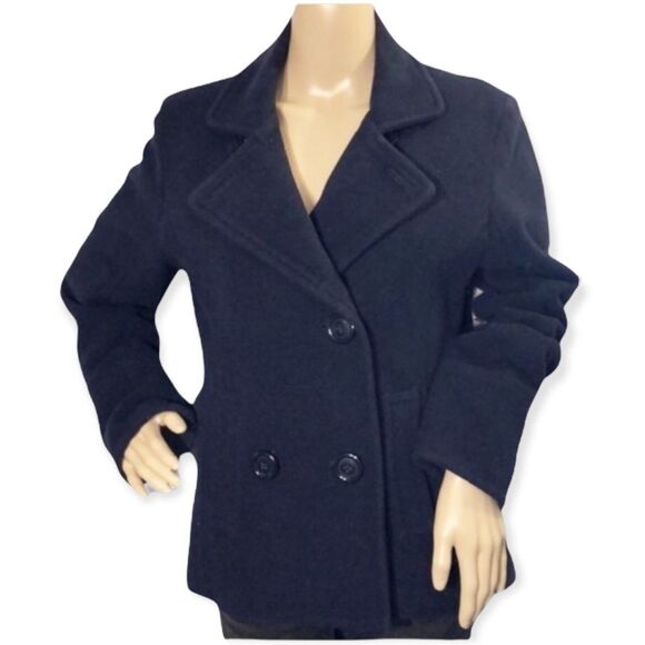 American Eagle Outfitters Jackets & Blazers - American Eagle Outfitters AEO Navy Blue Peacoat Quilted Lining Medium M